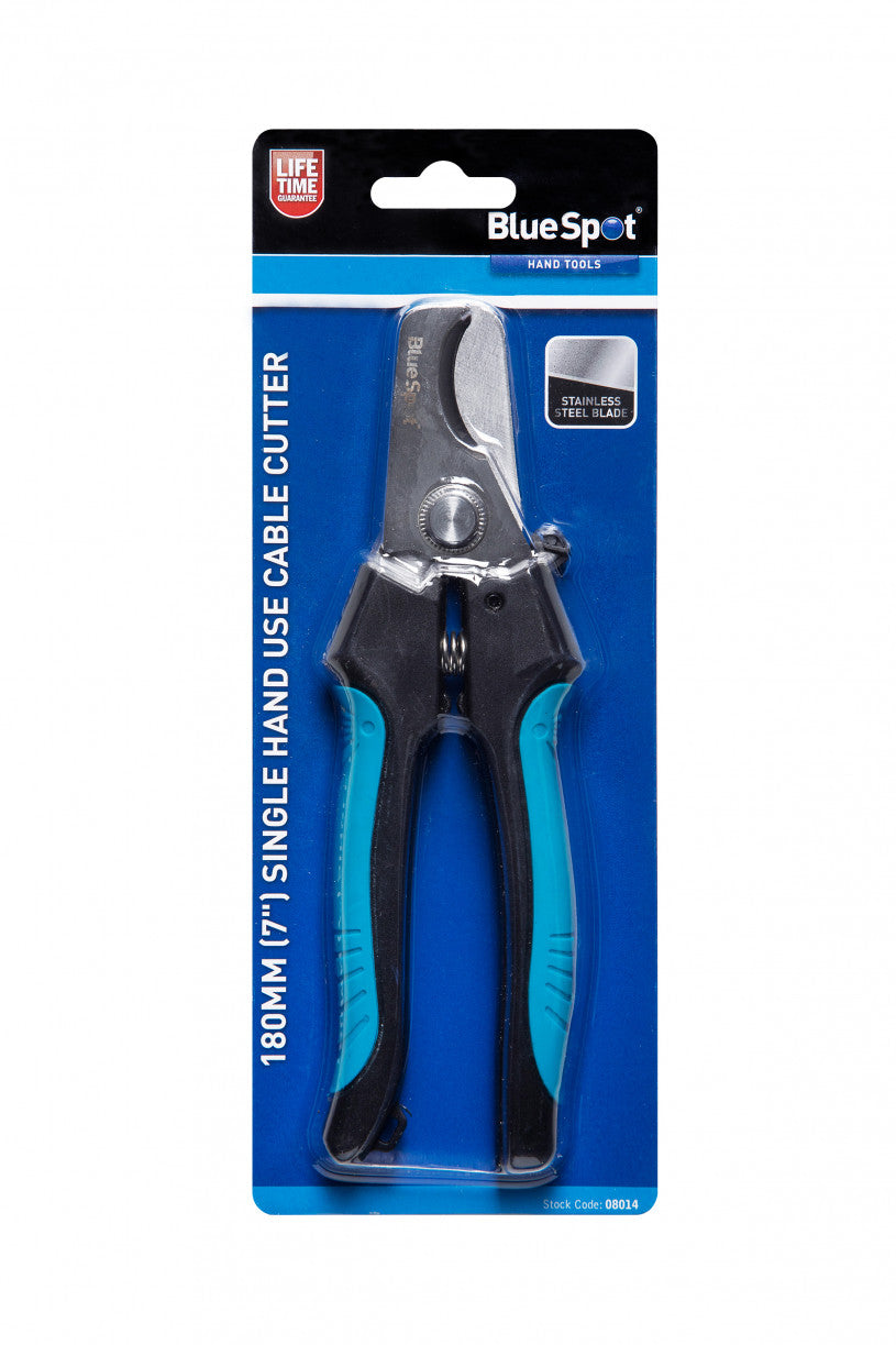 Stainless Steel Single Hand Use 180mm Cable Cutter, with Soft Grip Handle