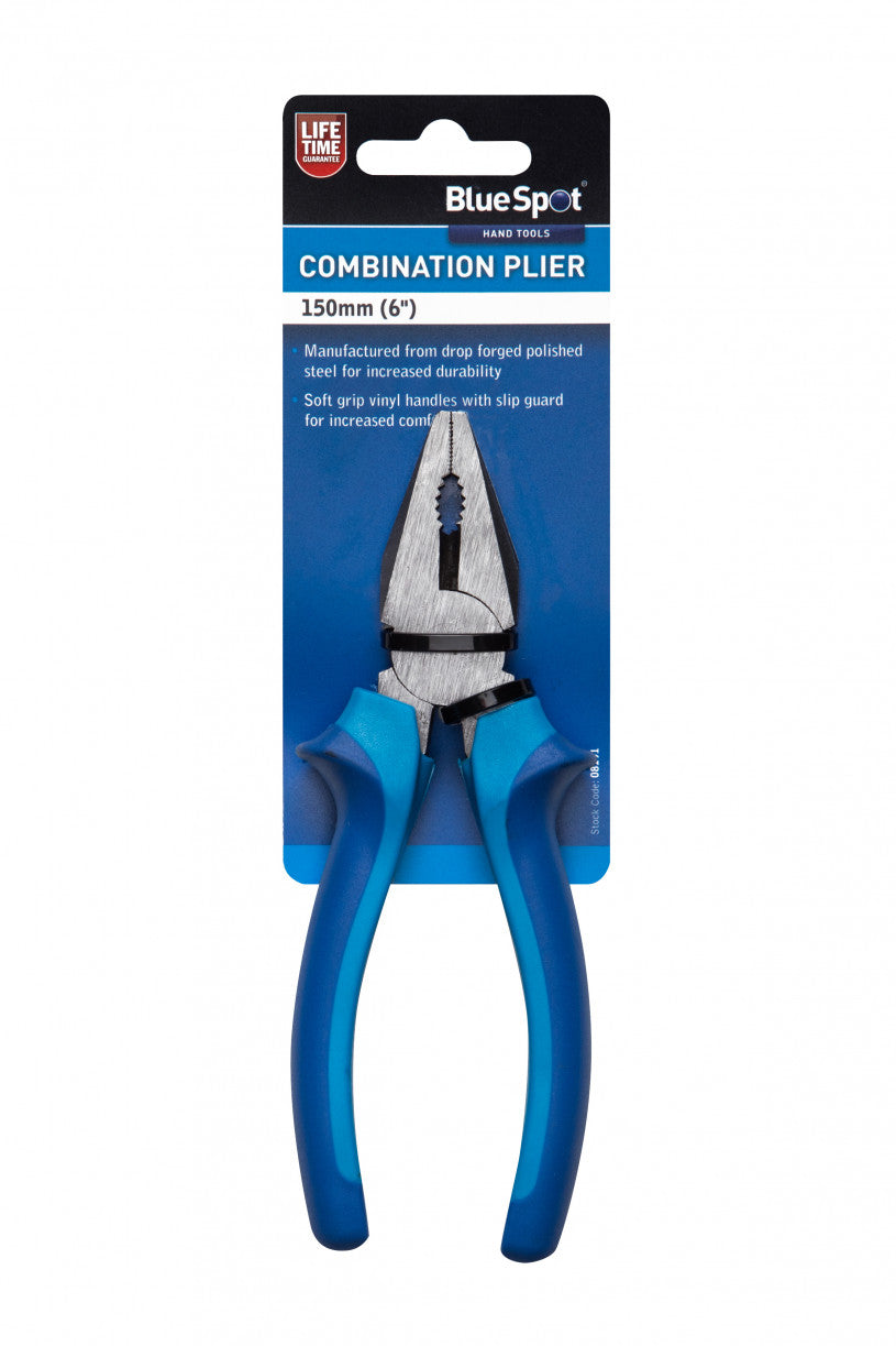 Steel 150mm Combination Pliers, with Soft Grip Handles & Slip Guard