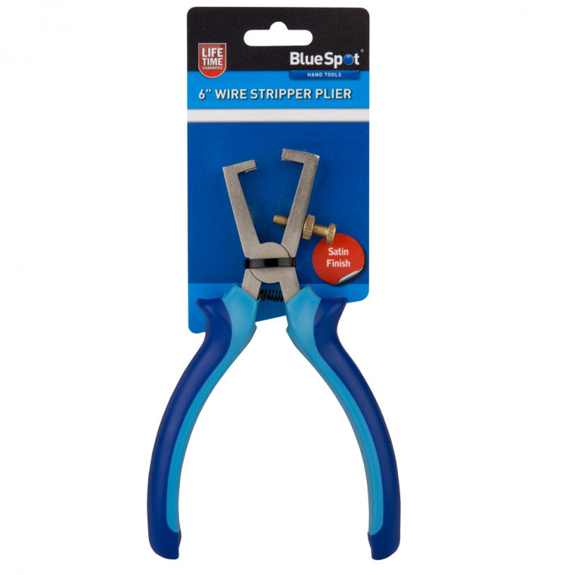 Steel 150mm Wire Stripper Pliers, with Soft Grip Handles & Slip Guard