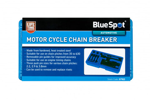 Steel Motor Cycle Chain Breaker, Suits 35 to 630 Chain Pitches, Including Case