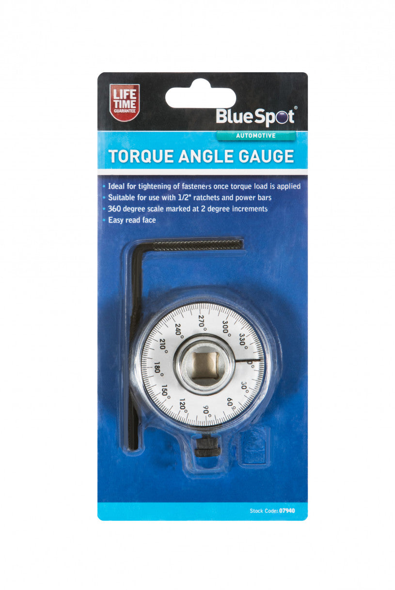Torque Angle Gauge, Suitable for use with 1/2" Ratchets & Power Bars