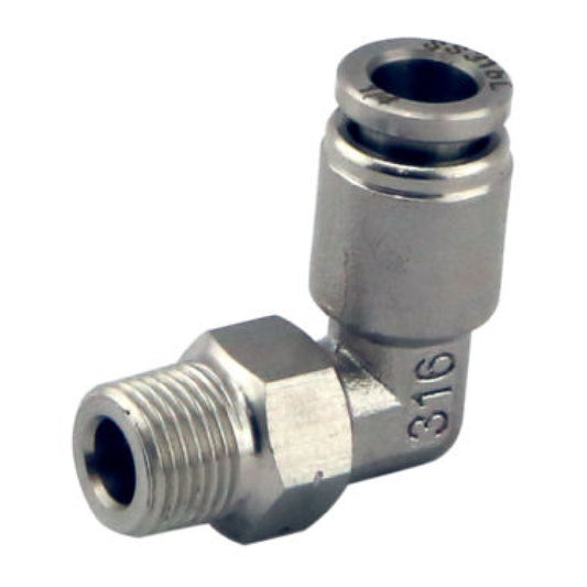 Turbosmart 1/8" NPT 90º Pushloc Fitting - SS - 1/4"  TS-0550-3054