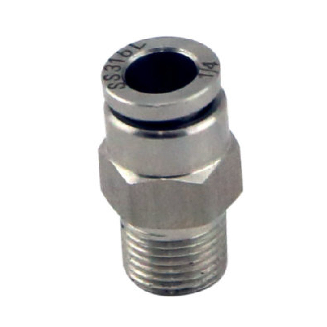 Turbosmart 1/8" NPT Str Pushloc Fitting - SS - 1/4"  TS-0550-3053