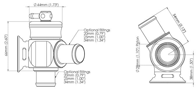 Turbosmart BOV Kompact Dual Port-25mm TS-0203-1022