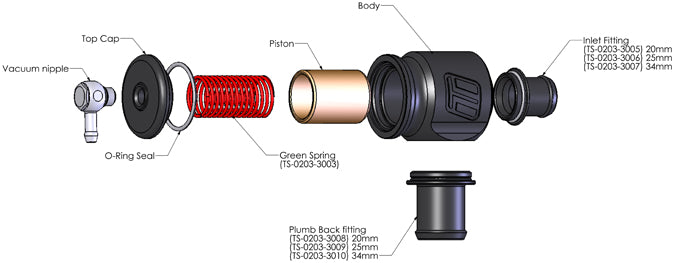 Turbosmart BOV Kompact Plumb Back-20mm  TS-0203-1221