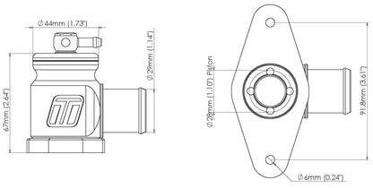 Turbosmart BOV Kompact Plumb Back - Maz/Sub  TS-0203-1209