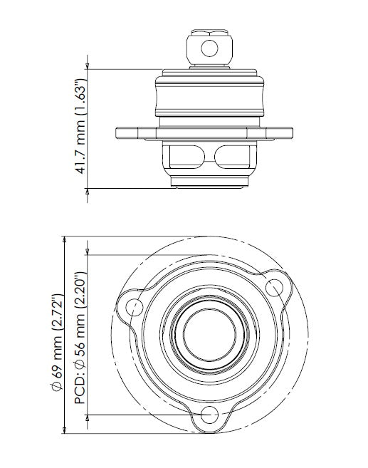 Turbosmart BOV Kompact Shortie PB Ford Fiesta 1.6L EcoBoost  TS-0203-1266