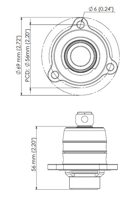 Turbosmart BOV Kompact Shortie DP Ford Fiesta ST 1.6L Ecoboost  TS-0203-1066