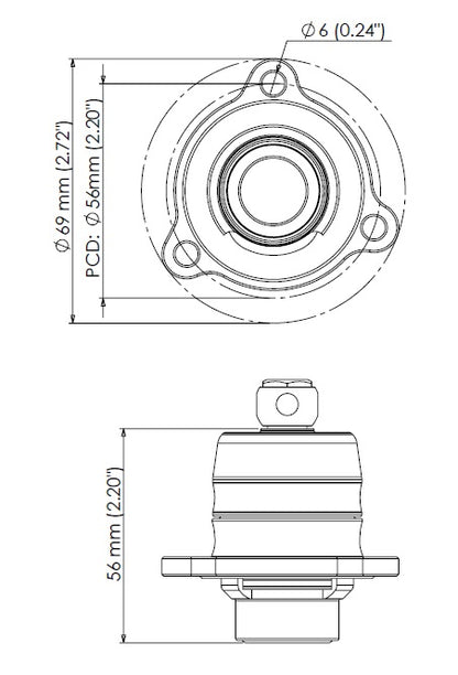 Turbosmart BOV Kompact Shortie DP Ford Fiesta ST 1.6L Ecoboost  TS-0203-1066