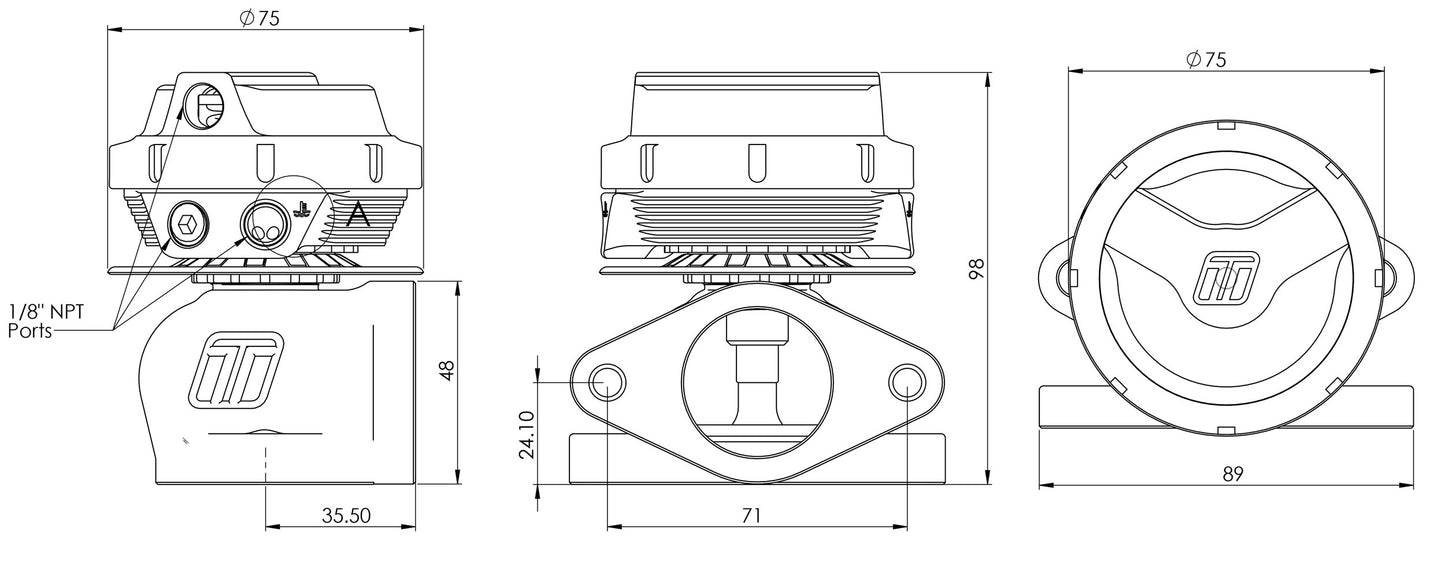 Turbosmart GenV WG38 UltraGate38 14psi Purple  TS-0551-1013