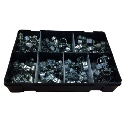 140 x Assorted Mini Hose Clamps Stainless Steel Clips<br><br>