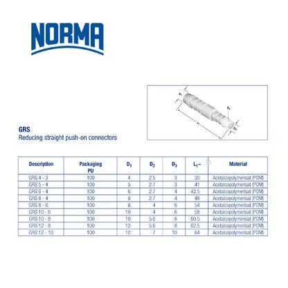 Reducing Straight Piece Silicone Vacuum Hose Joiner<br>Menu Options